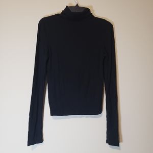 Divided Ribbed Turtleneck